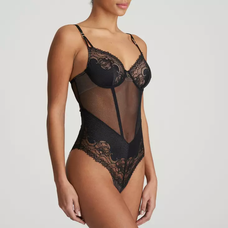 Marie Jo musta, pitsinen body - Muotoilevat bodyt - 046211 - 1