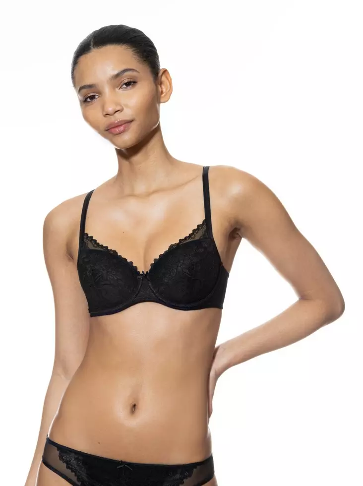 Mey mustat, pitsipintaiset rintaliivit - Balconette rintaliivit - 046822 - 1