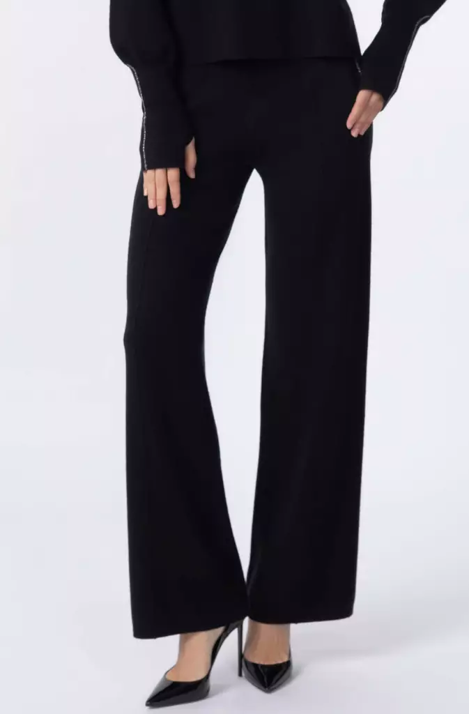 Marc & Andre mustat leveät housut - Villaiset vaatteet - 047562 - 1