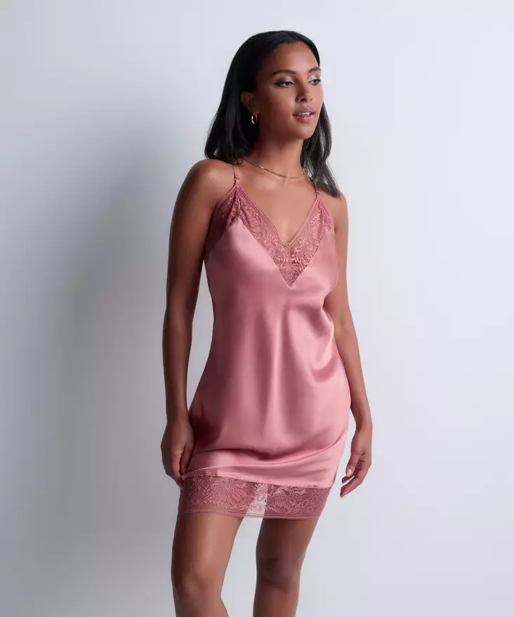 Aubade roosa silkkiyöpaita - Yöpaidat - 047493 - 1