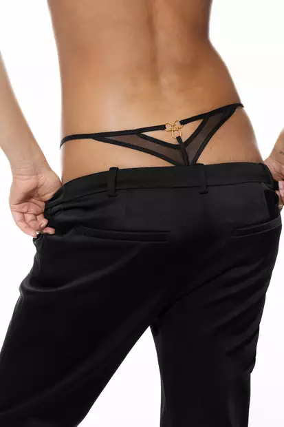 Mey mustat, pitsiset stringit - String-alushousut - 047084 - 1