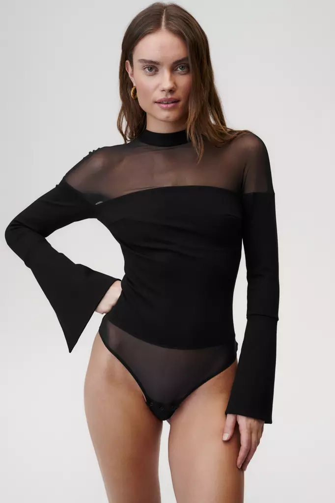 Undress Code musta pitkähihainen body - Bodyt - 046854 - 1