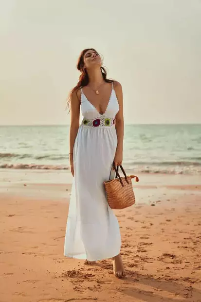 Anita valkoinen kesämekko - Ranta-asut - 046635 - 1