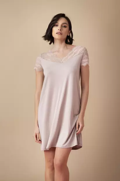 Oh!Zuza lyhyt, hihallinen yöpaita - Yöpaidat - 047575 - 1