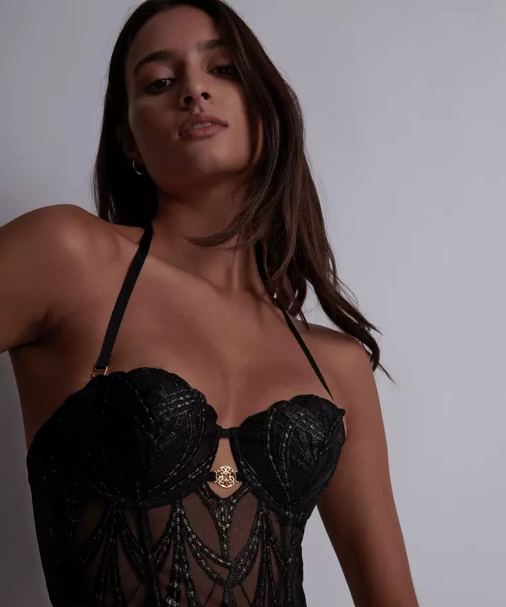 Aubade musta puolikorsetti - Korsetit - 046055 - 1