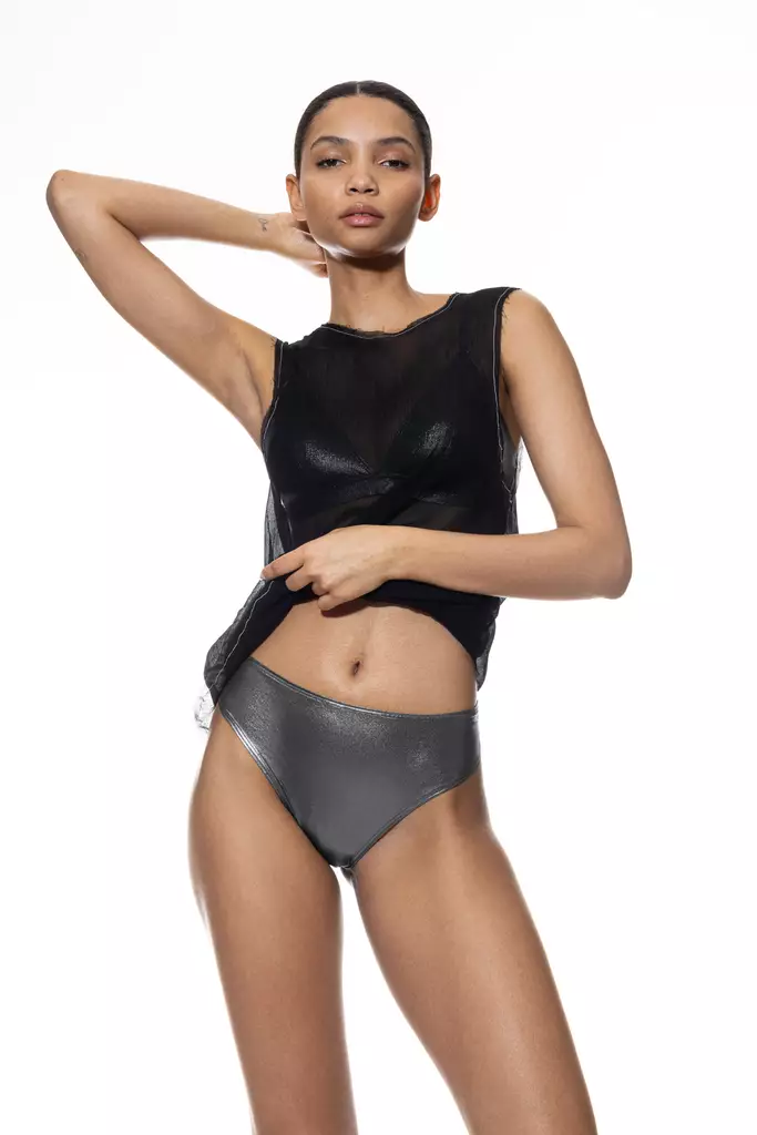 Mey hopeiset, korkeat stringit - String-alushousut - 047086 - 1