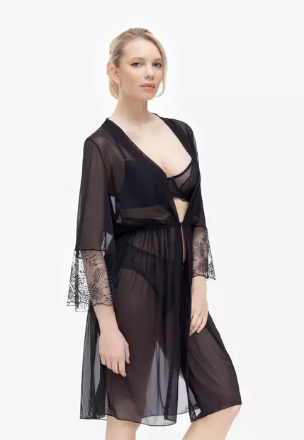 Marc & Andre musta kimono - Aamutakit - 047997 - 1