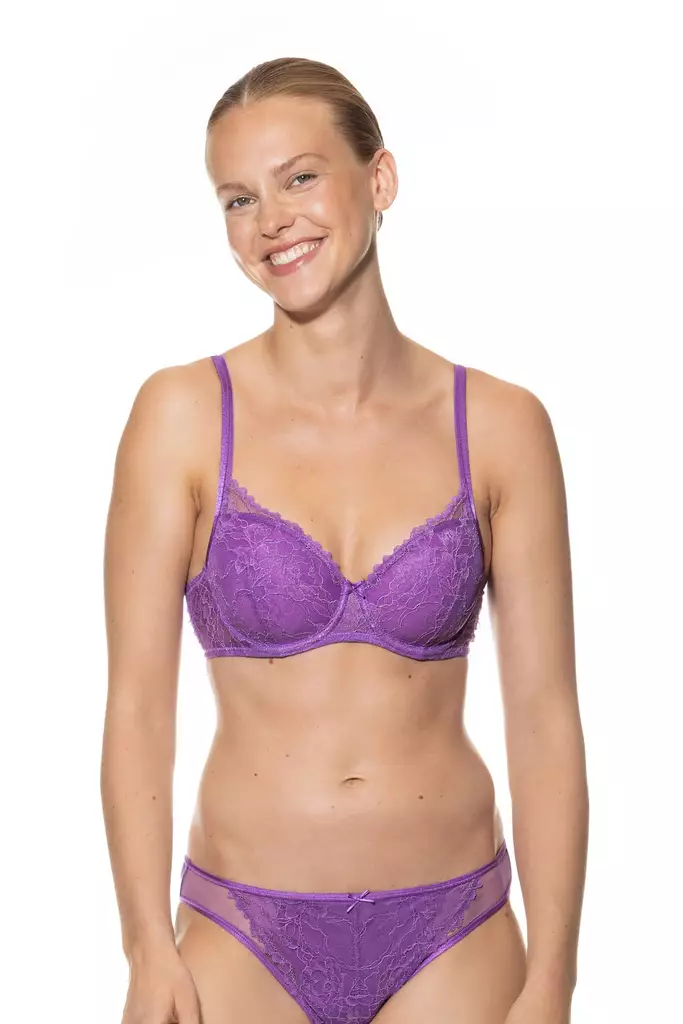 Mey violetit, pitsipintaiset rintaliivit - Balconette rintaliivit - 046487 - 1