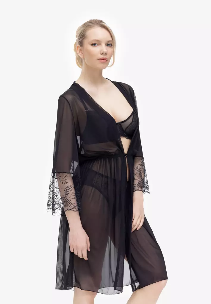 Marc & Andre musta kimono - Aamutakit - 047997 - 1