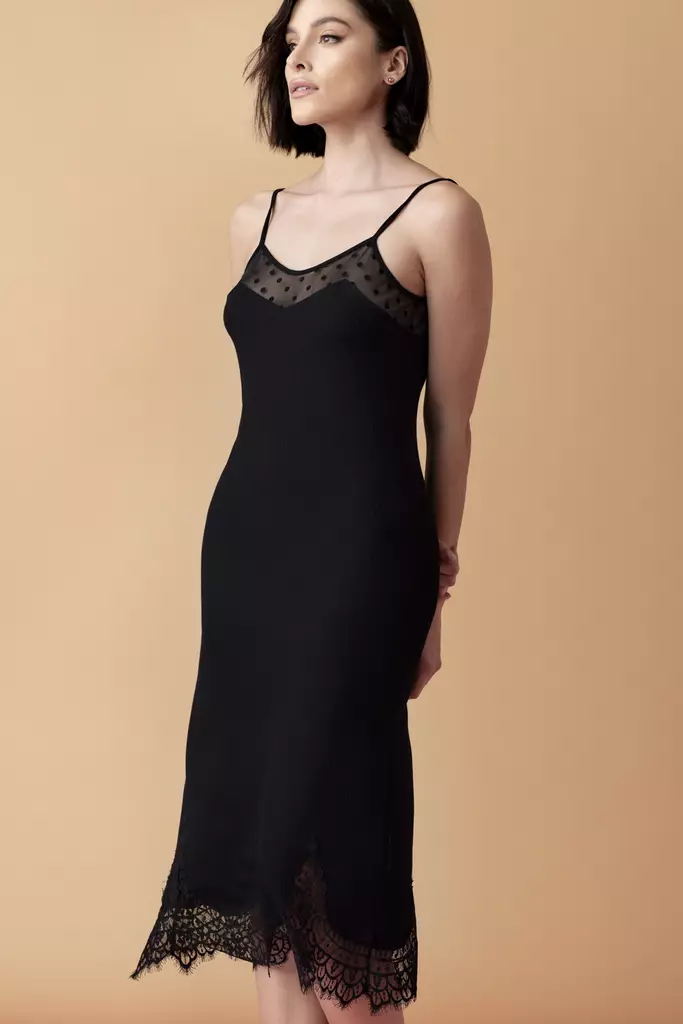 Oh!Zuza musta yöpaita pitsillä - Yöpaidat - 047577 - 1