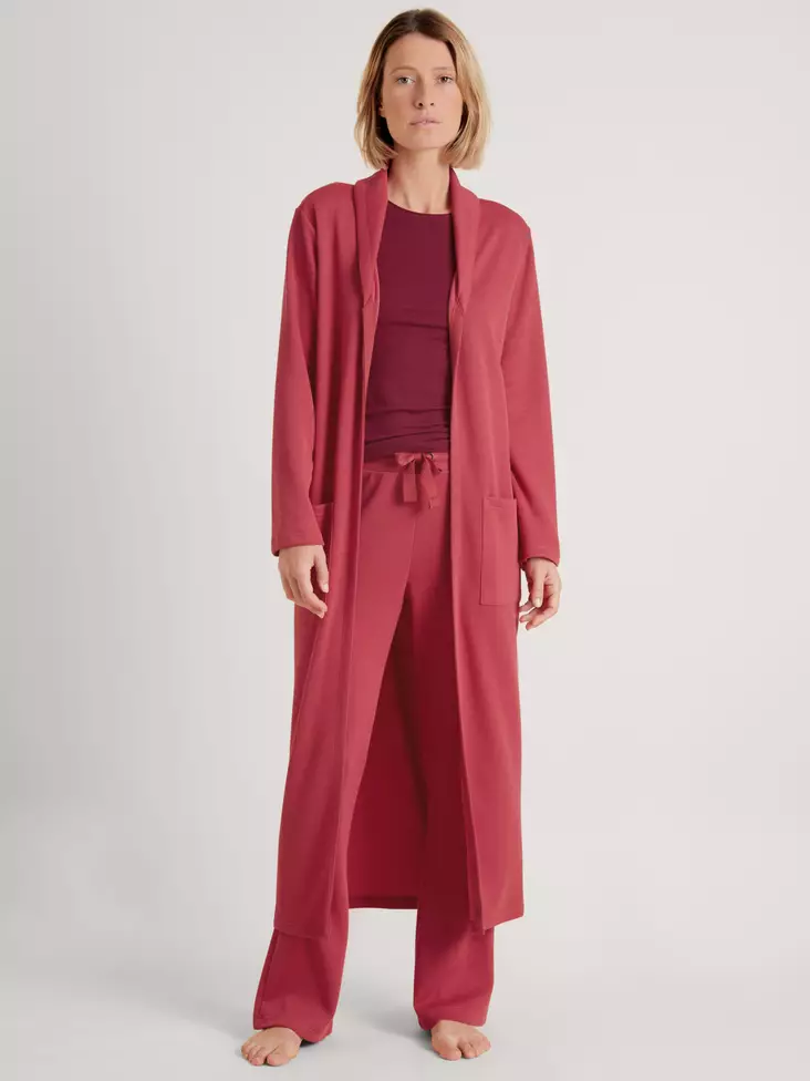 Calida punainen neuletakki - Aamutakit - 046179 - 1