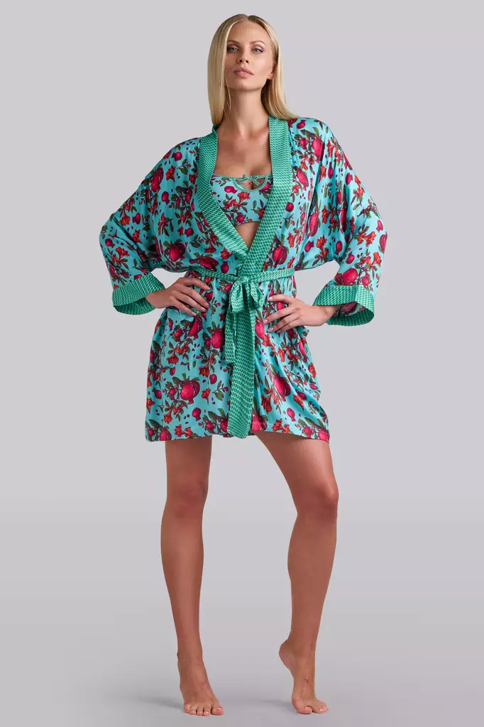 Marlies Dekkers turkoosi aamutakki - Aamutakit - 046339 - 1